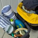 Evenflo Pivot Xplore All-Terrain Stroller Wagon Storage Basket thumbnail.