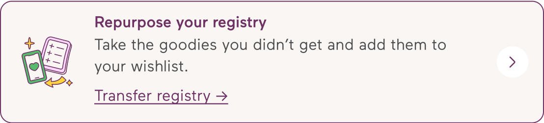 Repurpose your registry. Transfer registry -->