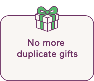 No more duplicate gifts