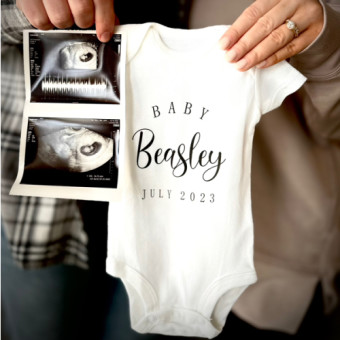 Alicia's Baby Registry Photo.