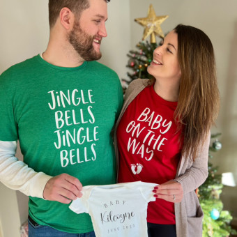 Christmas Pregnancy Announcement, Jingle Bells, Baby on the way