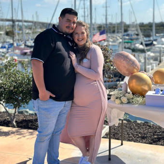 Marissa & Jesse’s Baby Registry Photo.