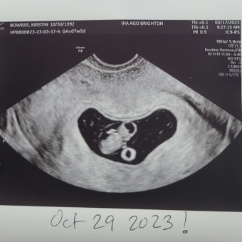 Kristin's Baby Registry Photo.
