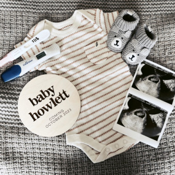 Kimberly & Collin’s Baby Registry Photo.