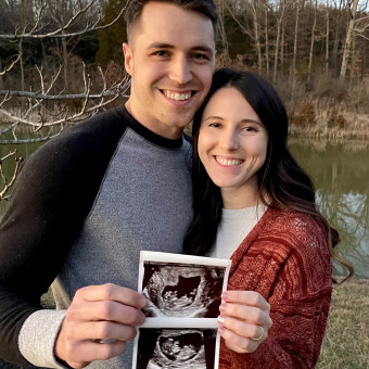 Marisa & Jared's Baby Registry Photo.