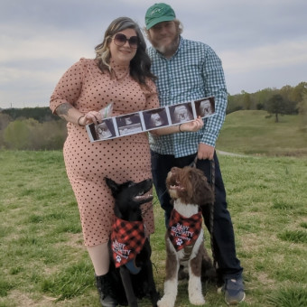 Khrysthene and Brendan's Baby Registry Photo.