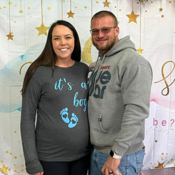 Kevin & Alycia's Baby Registry Photo.