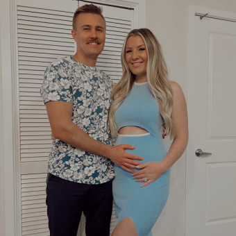 Hunter and Dylans Baby Registry Photo.