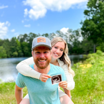 Morgan & Nate’s Baby Registry Photo.