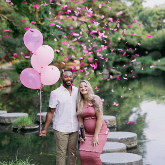 Cara and Vonte’s Baby Registry Photo.