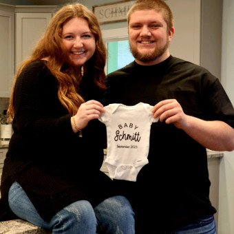 Alli & Jake's Baby Registry Photo.