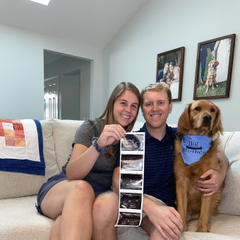 Dani and Kohlten’s Baby Registry Photo.