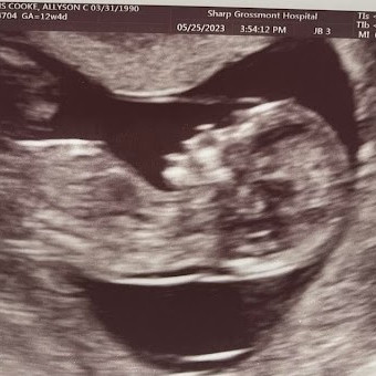 Allyson's Baby Registry Photo.