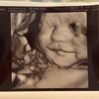 Layne's Baby Registry Photo.