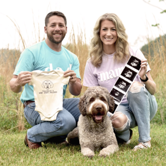 Heidi and Rusty's Baby Registry Photo.