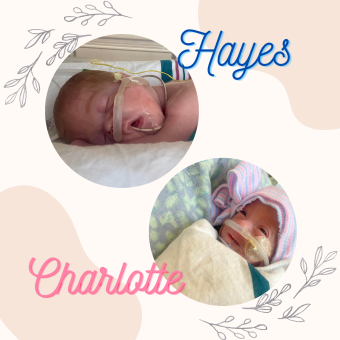 Lauren and Prentis' Baby Registry Photo.