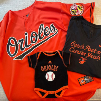 Baseball Jersey Blue Orange Solid Bundle