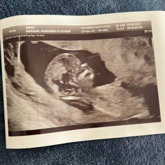 Adrianna's Baby Registry Photo.