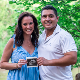 Kendele and Mason’s Baby Registry Photo.