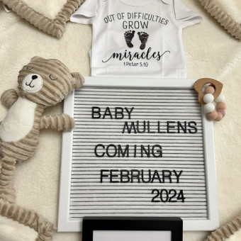Courtney's Baby Registry Photo.