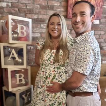 Chelsea & Matt's Baby Registry Photo.