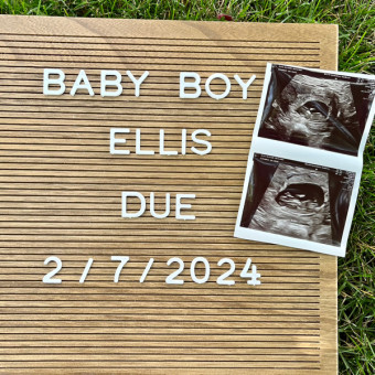 Allyson & Nathan Baby Registry Photo.