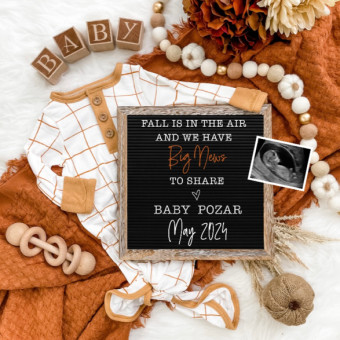 Megan & Corbin Pozar’s Baby Registry Photo.
