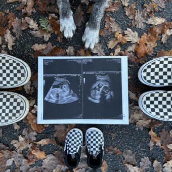 Tierney & Jeff's Baby Registry Photo.