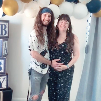 Alicia and Josh’s Baby Registry Photo.