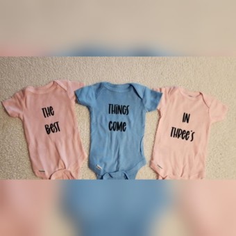 Millin Triplets Baby Registry Photo.