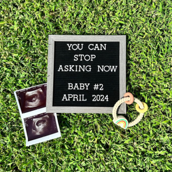 Amber's Baby Registry Photo.