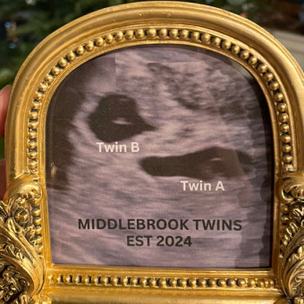 Katie and Robin’s Baby Twins Registry Photo.