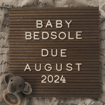 Caitlin & Wade’s Baby Registry Photo.