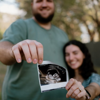 Caleb & Maria's Baby Registry Photo.