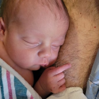Amanda & Nathan's Baby Registry Photo.