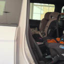Uninstalling the Joie Mint Latch Baseless Infant Car Seat from a vehicle. thumbnail.